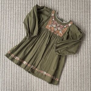 Apolina Floral Embroidered Kids Dress